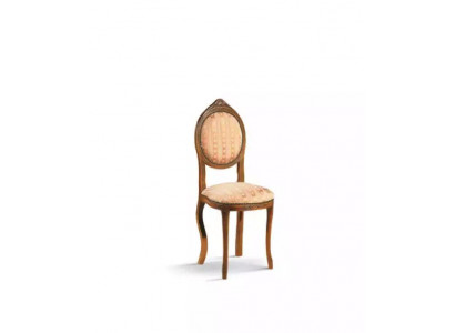 Stoel zonder armleuning Eetkamerstoel Hout Stof Eetkamer Design Fauteuil
