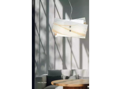 Stijlvolle plafondlamp Moderne witte kroonluchter met 2 lampen.