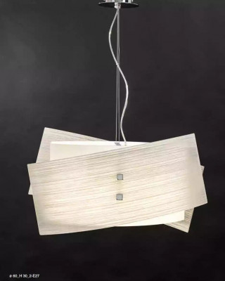 Stijlvolle plafondlamp met klassiek witte kroonluchter met 2 lampen nieuw.