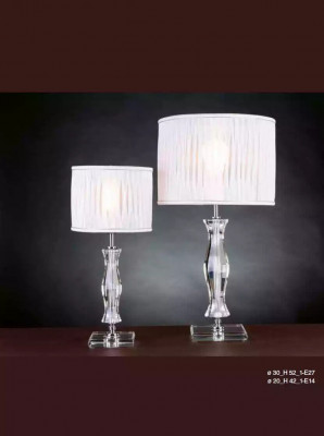 Klassieke witte tafellamp bureau lamp kristal verlichting.