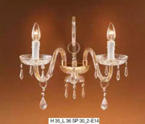 Klassieke wandlamp Luxe kristallen kroonluchterlamp Lustre stijl.