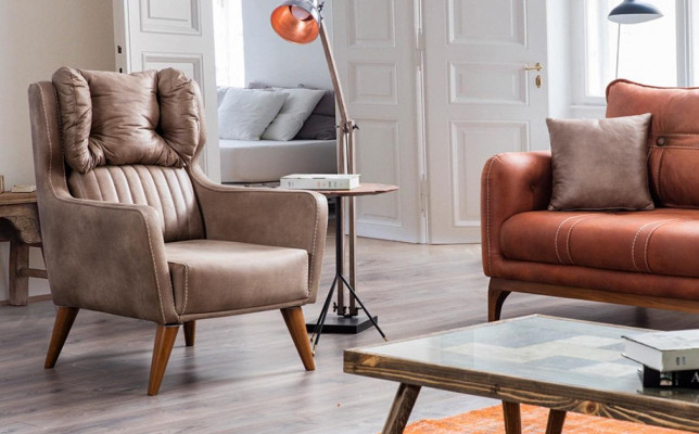 Landhuisstijl fauteuil oorfauteuil ontspannen tv-eenpersoons bankbank