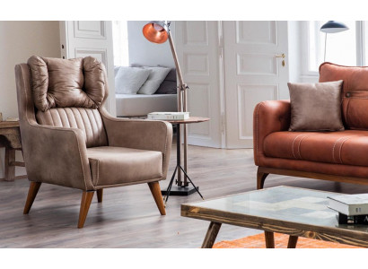 Landhuisstijl fauteuil oorfauteuil ontspannen tv-eenpersoons bankbank