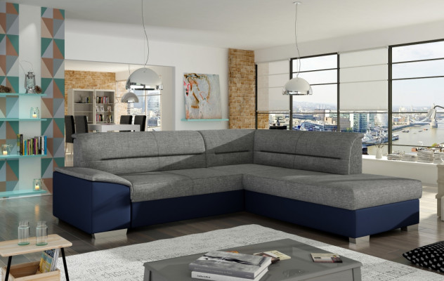 Stoff hoekbank L-vorm bank bank ontwerp bekleding modern textiel zitkussen groep