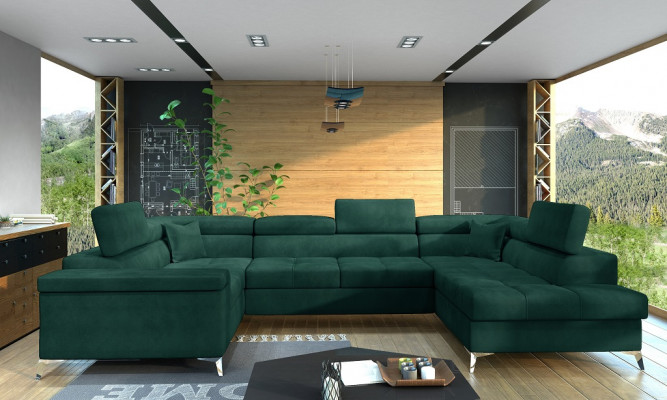 Hoekbank U-vorm Bank Bank Ontwerp Bekleding Slaapbank Bedfunctie Woonlandschap