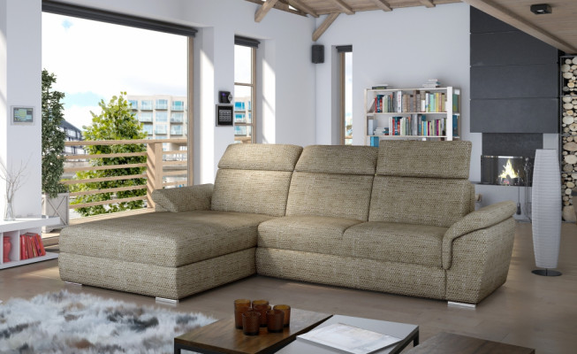 Bankstel woonlandschap hoekbank design modern sofa L-vorm textiel stoffen sofa's.