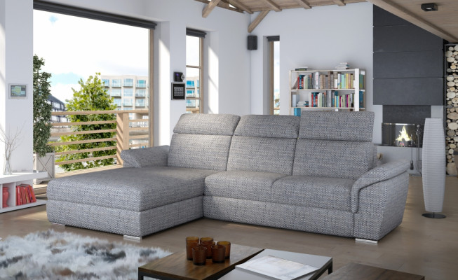 Bankstel woonlandschap hoekbank design modern sofa L-vorm textiel stoffen sofa's.
