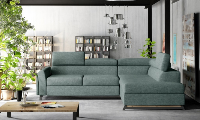 Ontwerper Bank Bank Hoekbank Stoffering Set Woonlandschap L-Vorm Stof