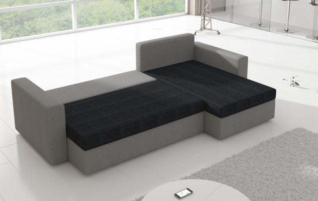 Ontwerp hoekbank slaapbank bedfunctie bank leer bekleding textiel sofa's nieuw 502