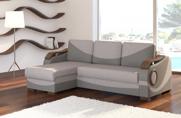 Bedfunctie Functionele slaapbank Hoekbank Textiel Stof Bankstel met bekleding