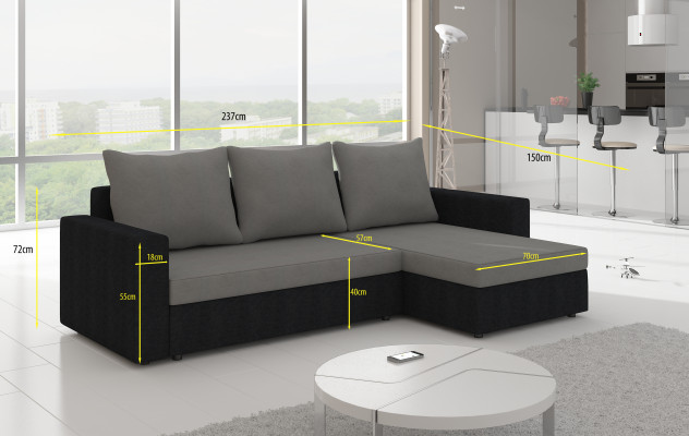 Ontwerp hoekbank slaapbank bedfunctie bank leer bekleding textiel sofa's nieuw 502