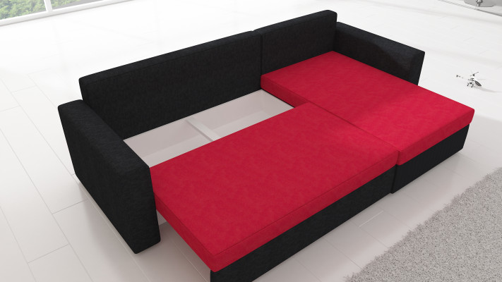 Ontwerp hoekbank slaapbank bedfunctie bank leer bekleding textiel sofa's nieuw 502