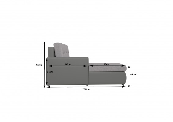Ontwerp hoekbank Ottavio met slaapfunctie bank woonlandschap banken slaapbank.