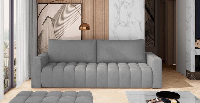 Klassieke driezits bank Gestoffeerde bank 3-zits textielbank Nieuw