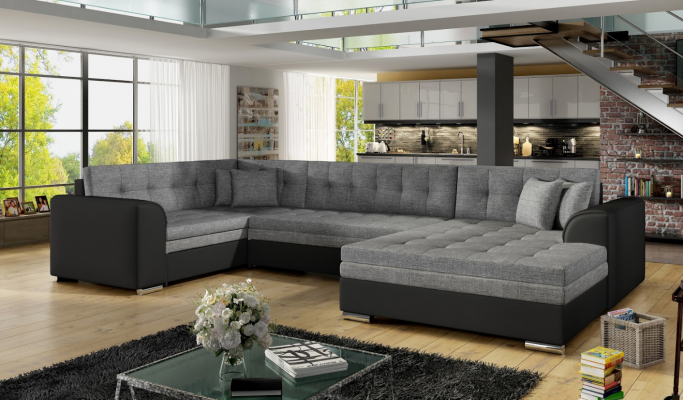 Ontwerp hoekbank met slaapfunctie bank bank bekleding banken bankstellen.