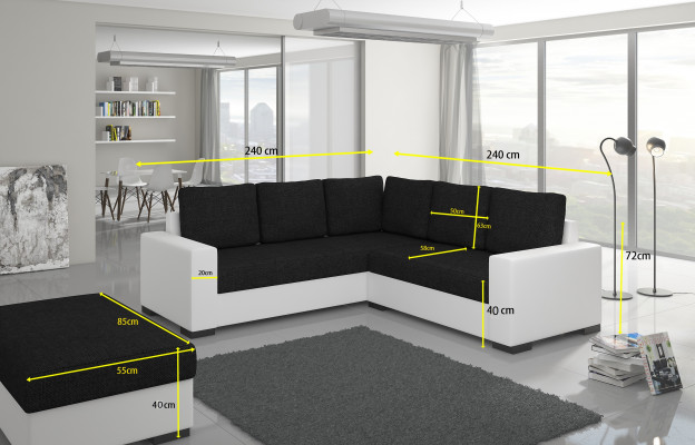 Ontwerp slaapbank bank stoffering woonkamer hoekbank zitbank stoffen set