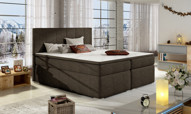 Leren bed gestoffeerd bed boxspring bedden 180x200cm bedlade matras