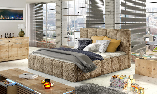 Modern XXL luxe design bed Bedden stijl hotel dubbel leer 140 160