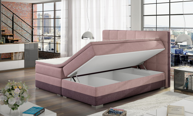 Leren bed Gestoffeerd bed Boxspring bedden Bedlade 180x200cm Matras