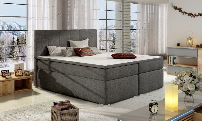 Leren bed gestoffeerd bed boxspring bedden 180x200cm bedlade matras