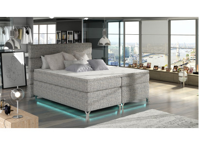 Boxspring bed 180x200cm Bedden Hotel Leder Compleet Bedlade Topper