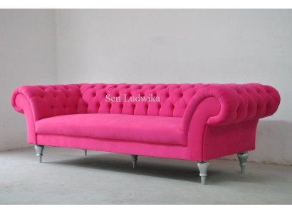 Stof Ontwerp Bank Bedekking Bankstellen Textiel Moderne Bank Chesterfield 3-Zits Roze