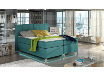 Luxe designer gestoffeerd bed bedden design bed boxspring textiel 180x200 nieuw.