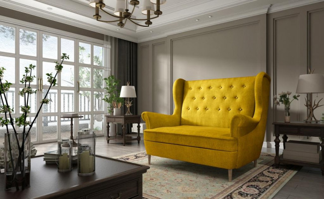 Bank Chesterfield Tweezitsbank 2-zitsbank Bank Fluweel Couches