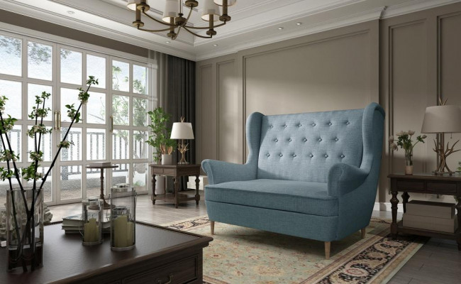Bank Chesterfield Tweezitsbank 2-zitsbank Bank Fluweel Couches