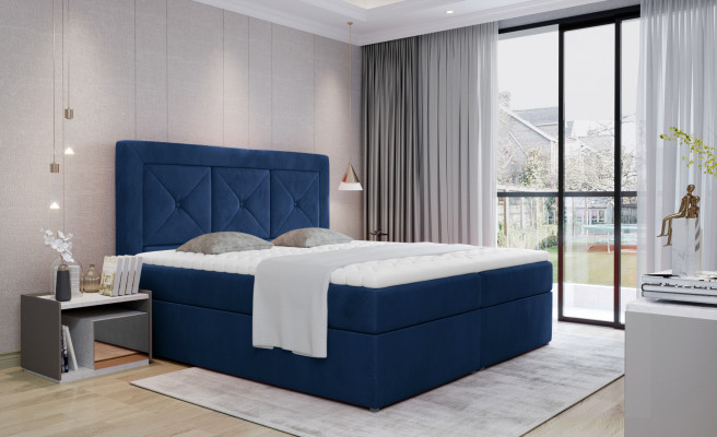 Luxe fluwelen bedden Koninklijk leren bed Paleis hotel tweepersoonsbed Nieuw