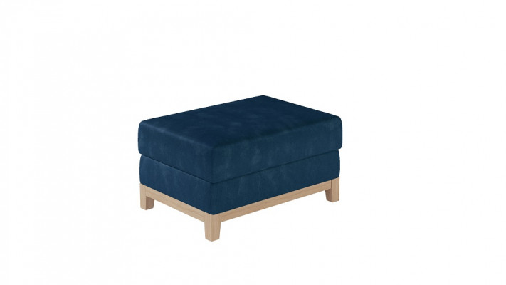 Ontwerp Beklede Poef Voetenbank Ottomanen Zitje Chaise Gestoffeerd Poef Blauw