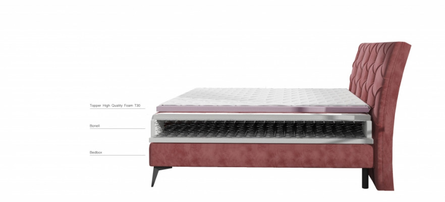 Chesterfield zilveren gestoffeerd tweepersoonsbed bedden Big XXL designer luxe.