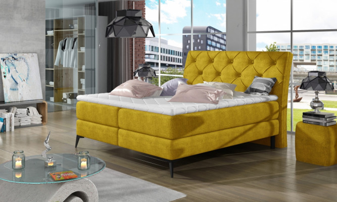 Chesterfield zilveren gestoffeerd tweepersoonsbed bedden Big XXL designer luxe.