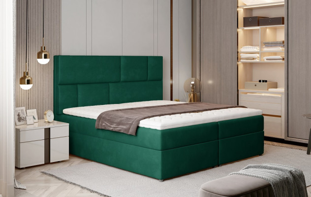 Luxe designer gestoffeerd bed bedden designerbed boxspring textiel 180x200