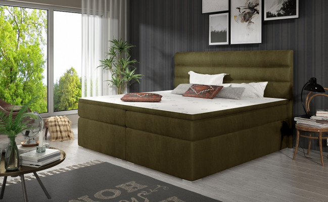 Luxe slaapkamer bed bekleding decor ontwerp luxe tweepersoons hotelbedden.