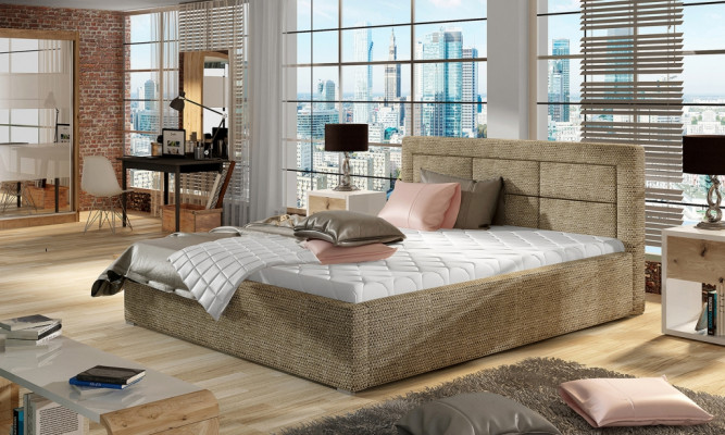 Ontwerper bed slaapkamer bedden textiel decoratie hotel luxe gestoffeerd Robuust