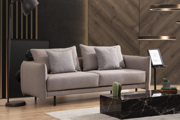 Driezitsbank Sofa Meubilair Inrichting Banken Sofa's Bekleding grijs Nieuw