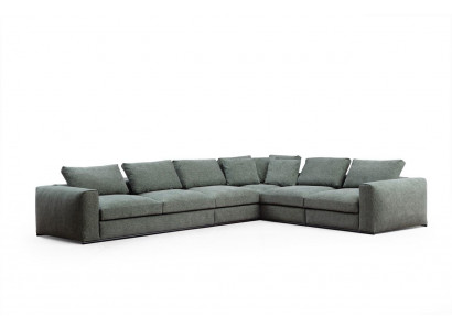 Woonkamerbank 4-zits Moderne bank Beklede bank Groen Hout Sofa 4-zits Moderne bank Gestoffeerde bank Groen Hout