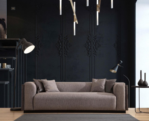 Sofagroep 4 3-zits designbank gestoffeerde banken moderne set