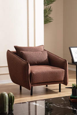Fauteuil 3+3+1 zitter luxueuze sofa bruin bankstel banken stof design