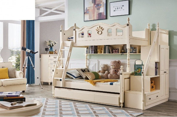 Stapelbed Bed Tweepersoons stapelbed Kinderbedden Houten klassieke meubels Kamer