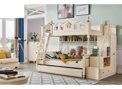 Stapelbed Bed Tweepersoons stapelbed Kinderbedden Houten klassieke meubels Kamer