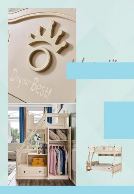 Stapelbed Bed Tweepersoons stapelbed Kinderbedden Houten klassieke meubels Kamer
