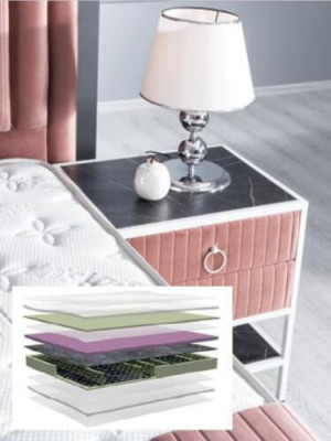 Nachtkastje Roze Console Moderne Nachtkastjes Ontwerp Nachtkastjes 1x