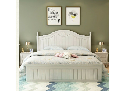 Set Bed Slaapkamer 2x Nachtkastje Tweepersoonsbedden Complete Set Houten Meubels 3-delig.