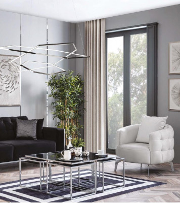 Ronde fauteuil gestoffeerde bank relax wachtkamer kantoor praktijk hotel