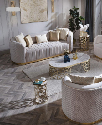 Ovale bank Driezits bank Meubels Bank Inrichting Woonkamer Fluweel