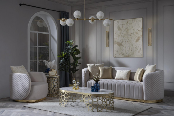 Ovale bank Driezits bank Meubels Bank Inrichting Woonkamer Fluweel