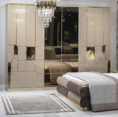 Kledingkast Spiegel Luxe Kast Slaapkamer Kasten Meubels