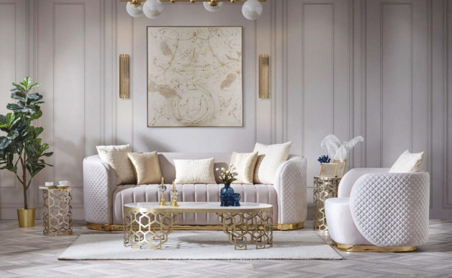 Luxe bankstel bank 3+1 meubelbank bankstel Chesterfield 2-delig.